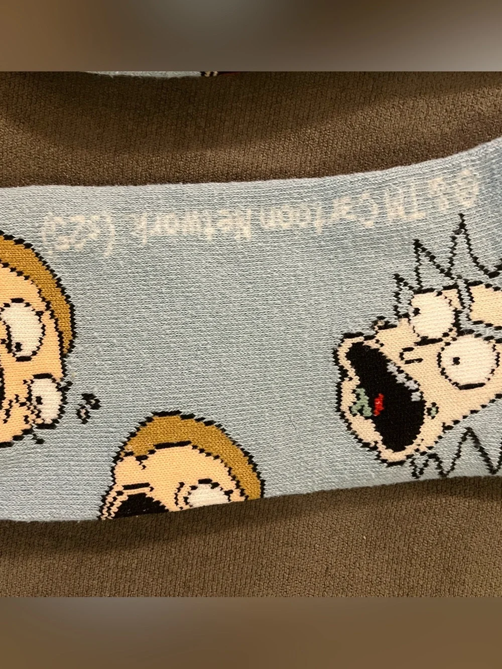NEW RICK & MORTY Cartoon Network Socks Light Blue